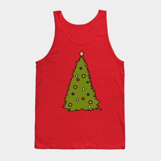 Christmas Tree Tank Top by ellenhenryart